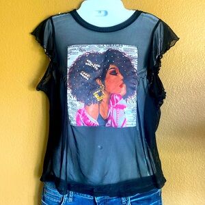 Sheer top size small | Artsy  | Sexy | Unique